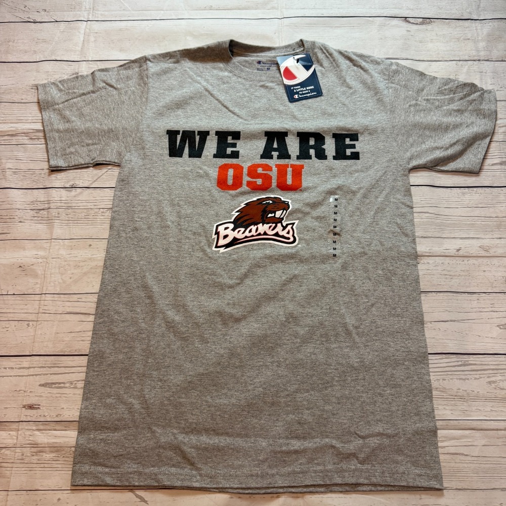 NWT Oregon State University OSU Beavers Gray T-Shirt‎ by Champion Men's Size M - Picture 1 of 10